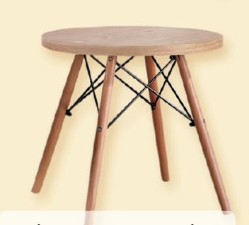 שולחן עץ נמוך עגול