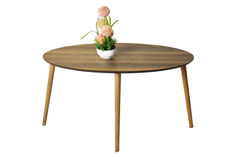 שולחן אובלי עץ נמוך